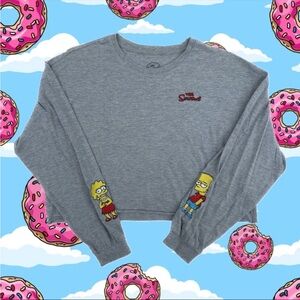 The Simpsons Cropped Long-Sleeved
